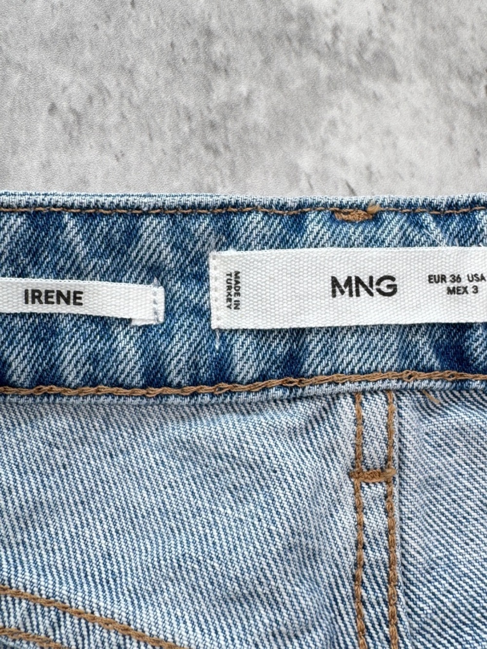 Mango MNG Irene High Rise Straight Ankle Jeans Womens Size 4 Medium Blue Raw Hem - Picture 5 of 15